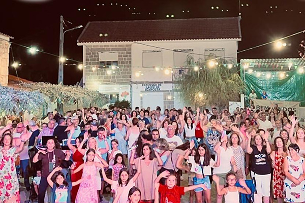The summer festival at night