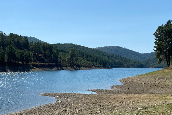 A reservoir among the hills